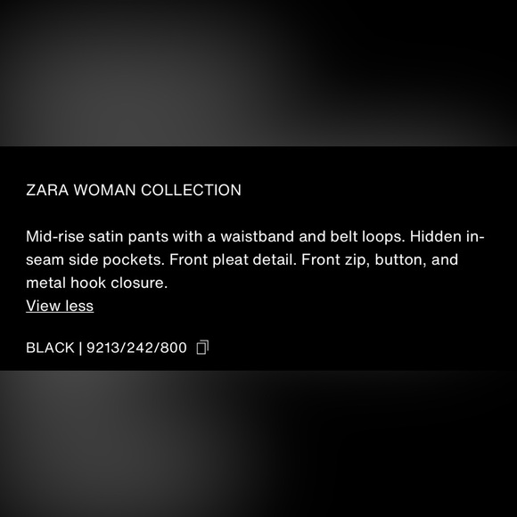 NWT ZARA satin pleated wide leg pants - Large - Picture 10 of 10